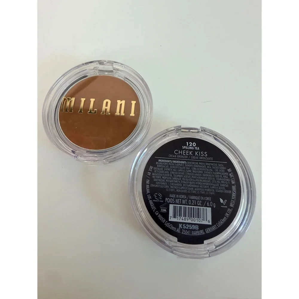 Milani Cheek Kiss Cream Bronzer Women 0.21oz 120 Spilling Tea 2-Pack NWT